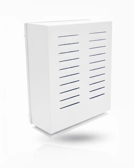 Air Purifier XR2 in white, angled view on a white background